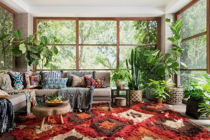 boho style living room